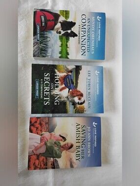 Love Inspired Romance Paperback Trio - Blue/White Covers